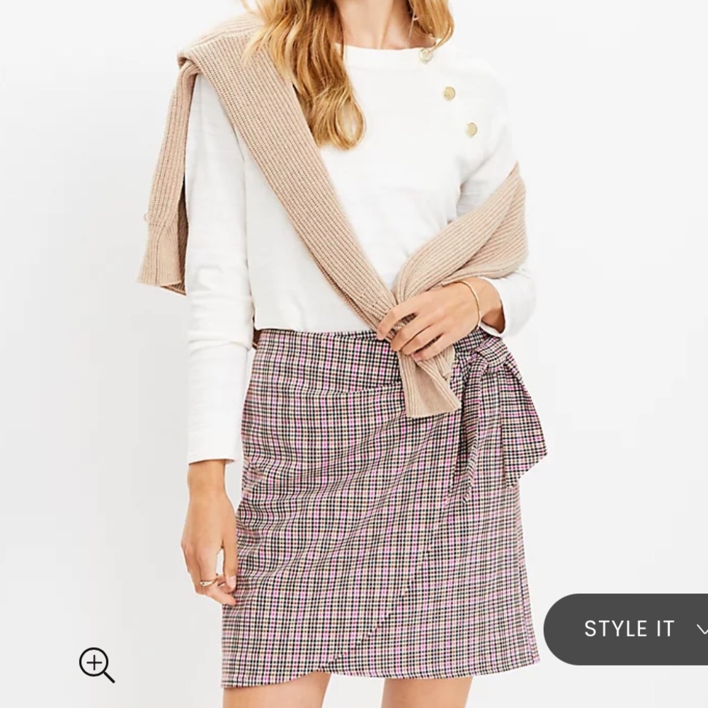 LOFT Plaid Mini Skirt